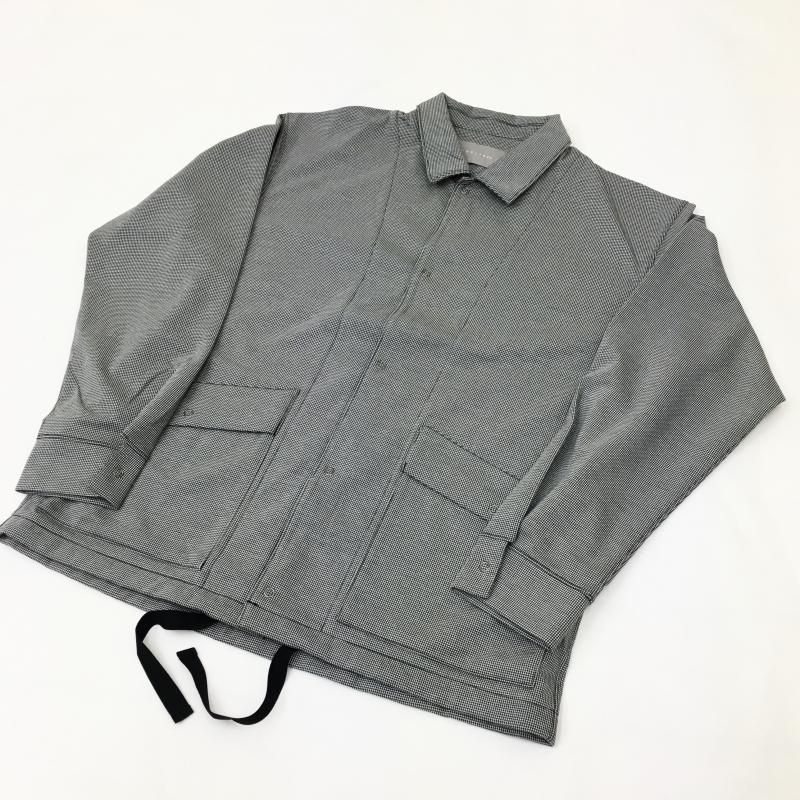  CURLY HOUNDSTOOTH COACH SHIRT JACKET(WHITEBLACK)