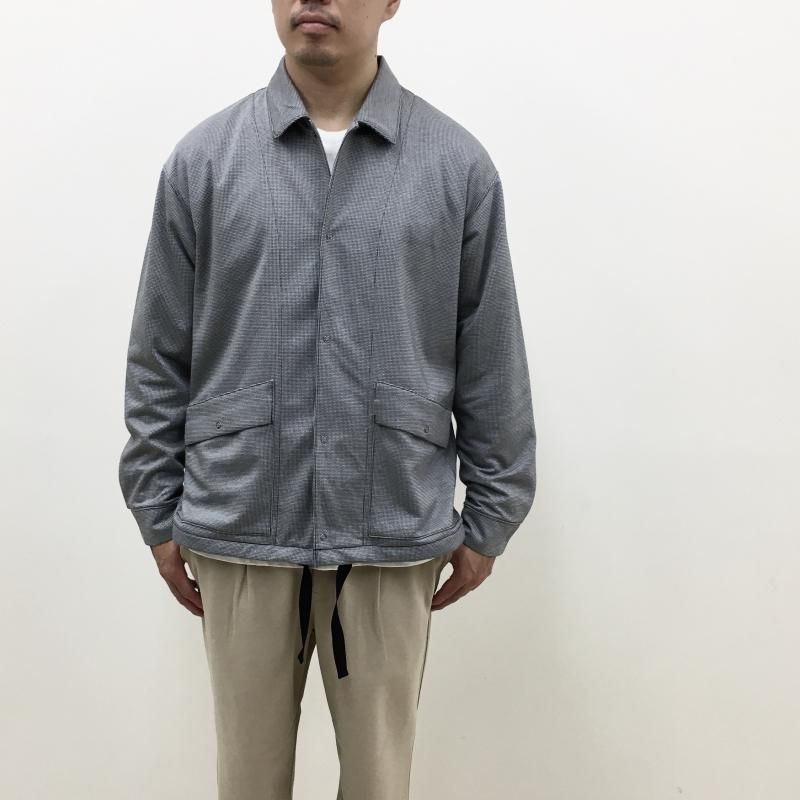  CURLY HOUNDSTOOTH COACH SHIRT JACKET(WHITEBLACK)