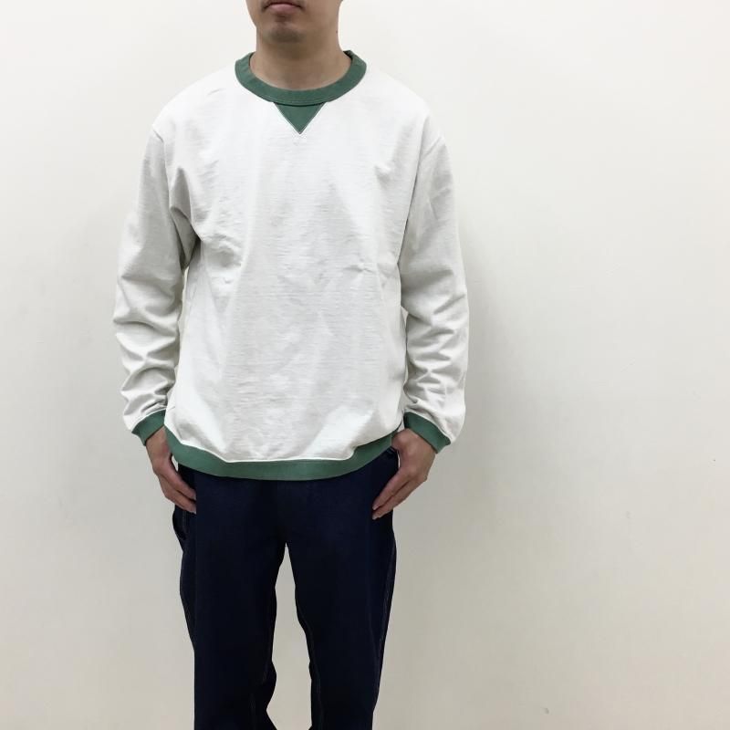  JACKMAN  Dotsume Rib LS T-shirt(IVOLYGREEN)