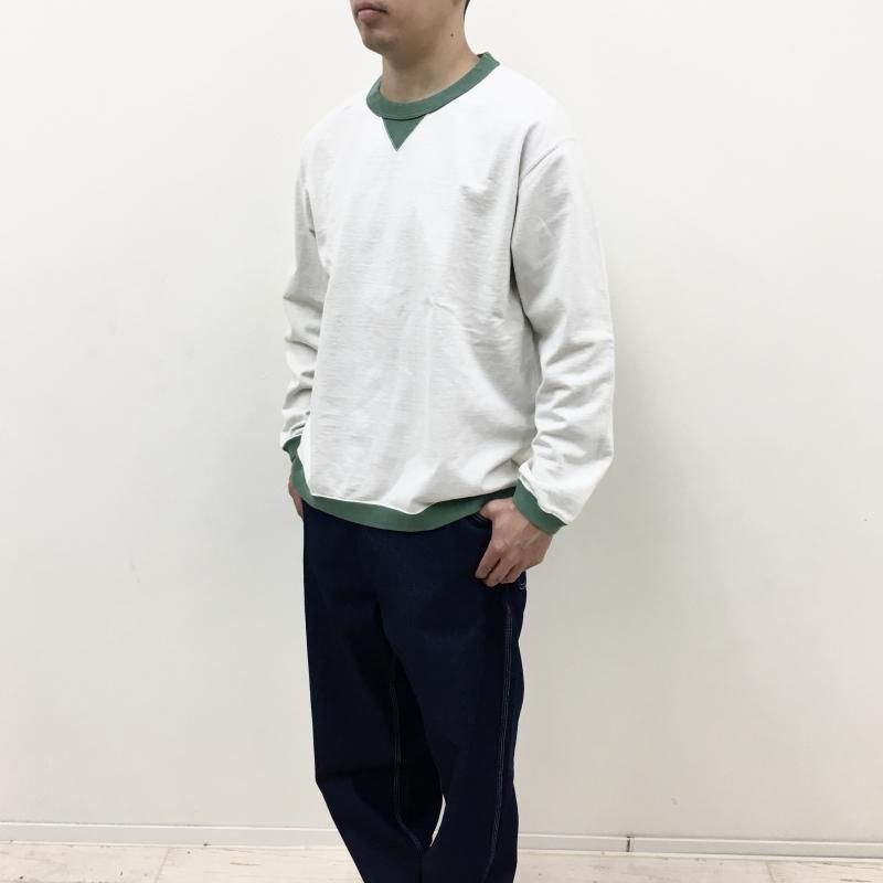  JACKMAN  Dotsume Rib LS T-shirt(IVOLYGREEN)