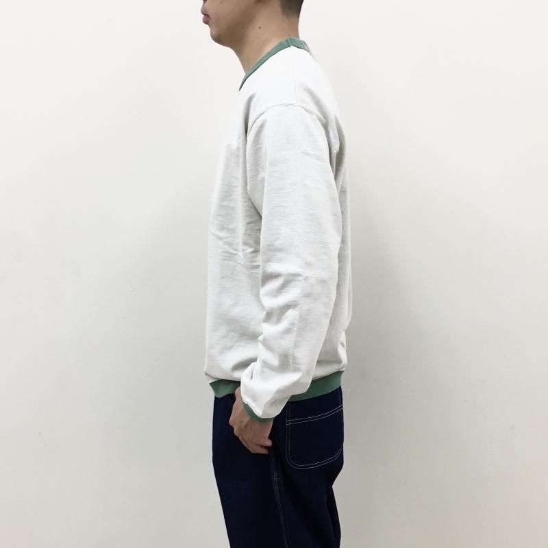  JACKMAN  Dotsume Rib LS T-shirt(IVOLYGREEN)