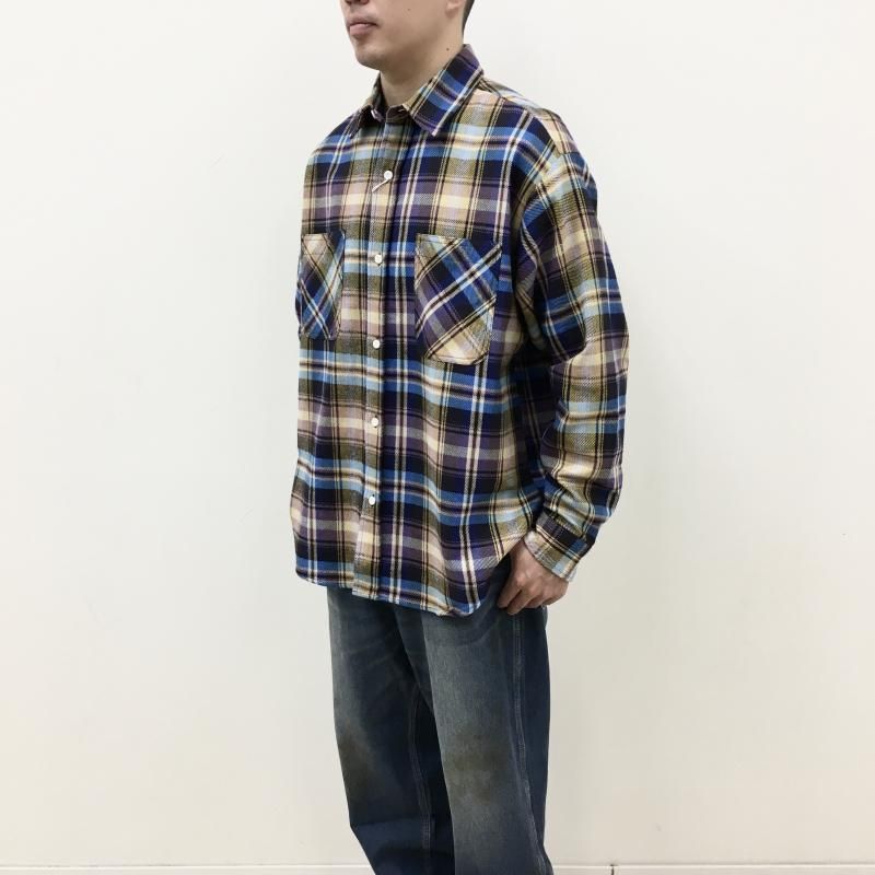  BIG MAC CHECK L/S SHIRTS(NAVY) 