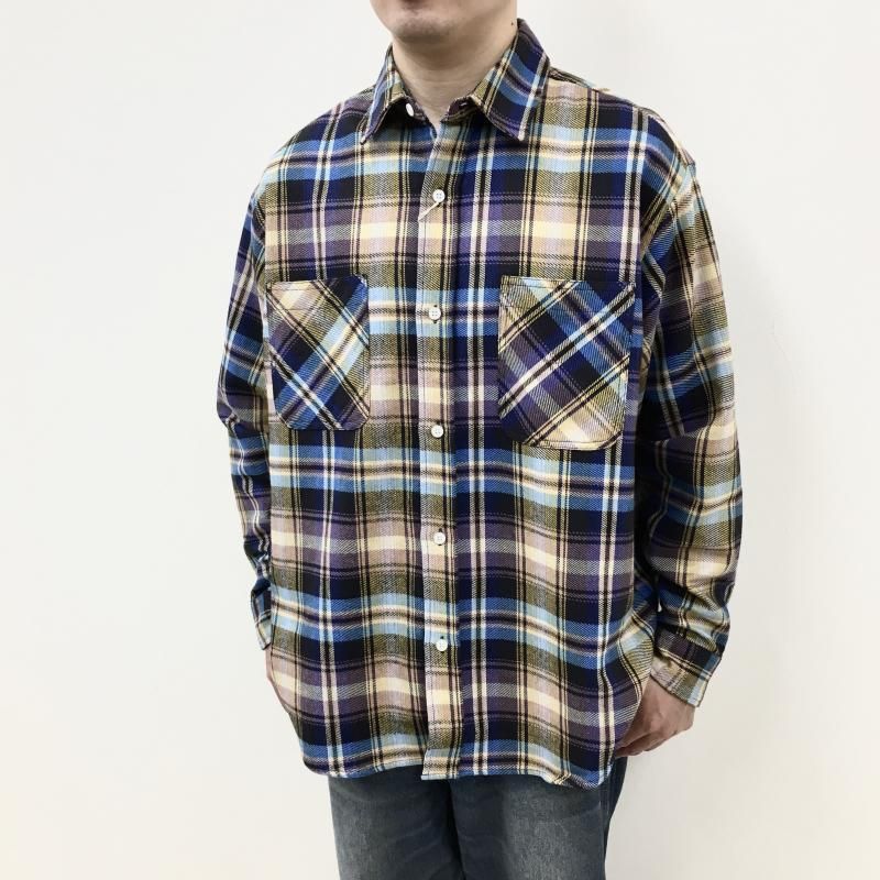  BIG MAC CHECK L/S SHIRTS(NAVY) 
