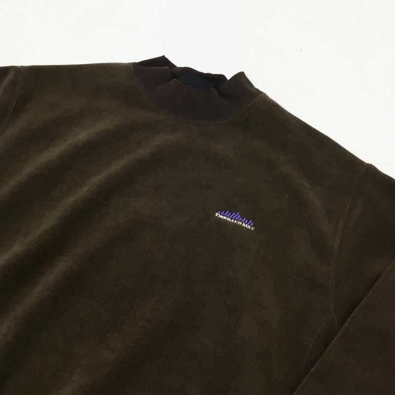  THOUSAND MILE KNIT FREECE MOCK NECK PULLOVER(BROWN)