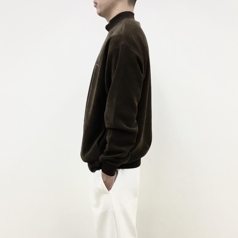  THOUSAND MILE KNIT FREECE MOCK NECK PULLOVER(BROWN)