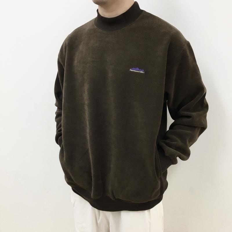 THOUSAND MILE KNIT FREECE MOCK NECK PULLOVER(BROWN)