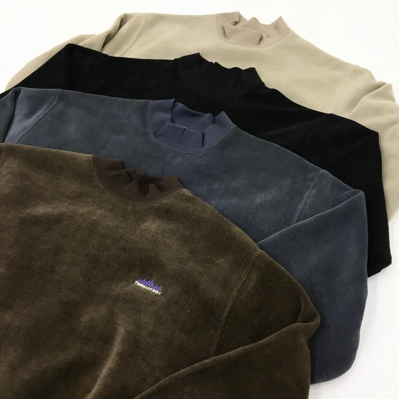  THOUSAND MILE KNIT FREECE MOCK NECK PULLOVER(CHARCOAL)