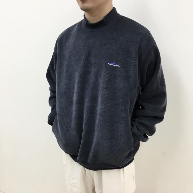  THOUSAND MILE KNIT FREECE MOCK NECK PULLOVER(CHARCOAL)