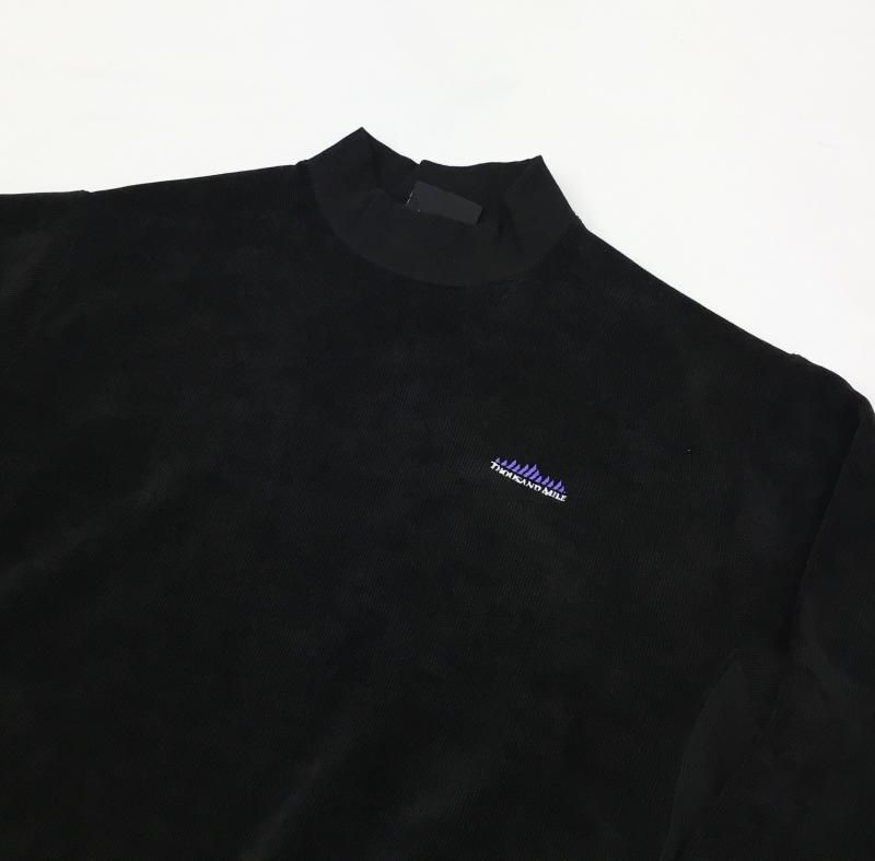  THOUSAND MILE KNIT FREECE MOCK NECK PULLOVER(BLACK)