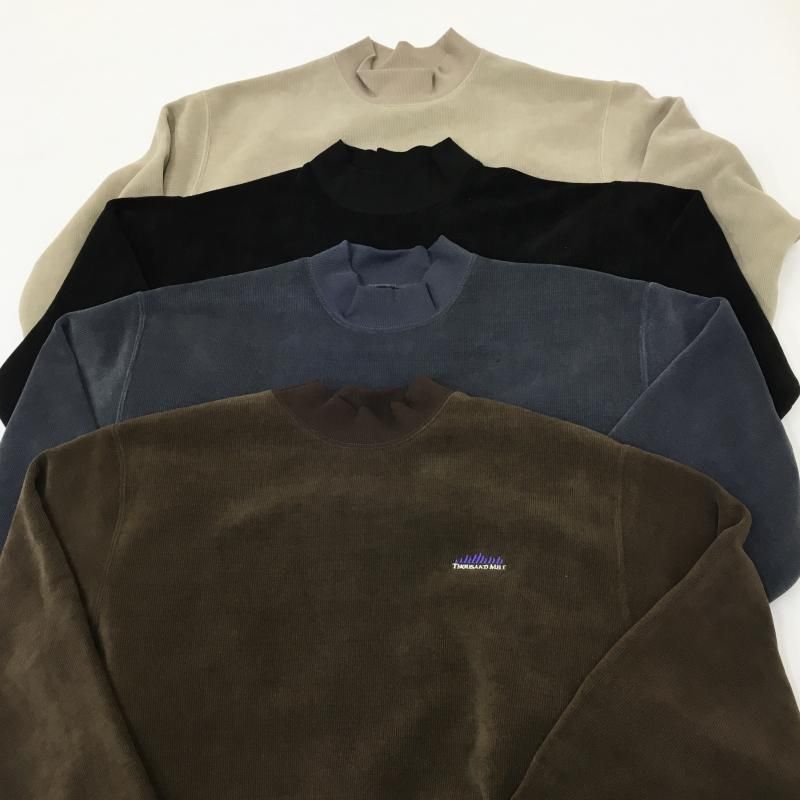  THOUSAND MILE KNIT FREECE MOCK NECK PULLOVER(BLACK)