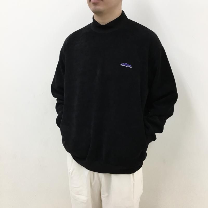  THOUSAND MILE KNIT FREECE MOCK NECK PULLOVER(BLACK)
