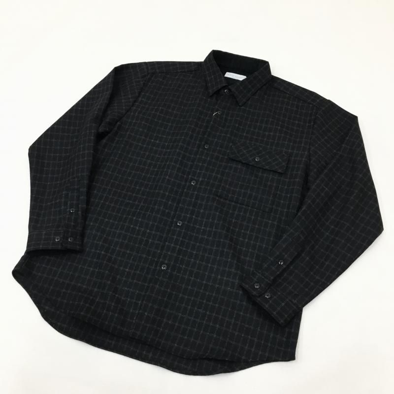  MANUAL ALPHABETBET WOOL LOOSE FIT R/C SHT(BLACK CHECK)