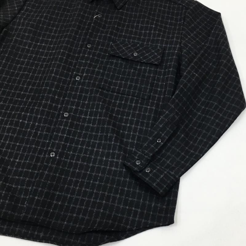  MANUAL ALPHABETBET WOOL LOOSE FIT R/C SHT(BLACK CHECK)