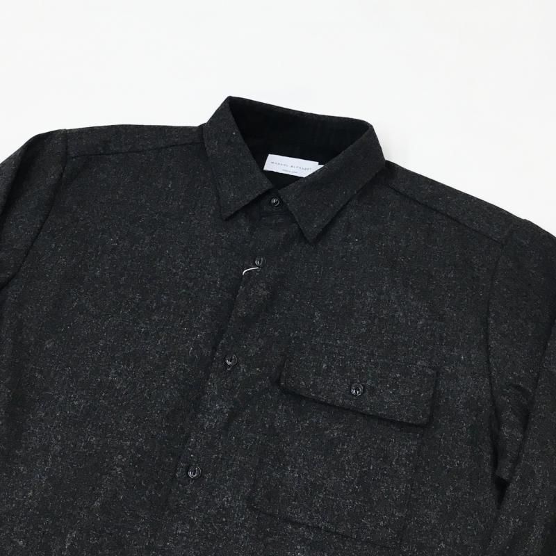 MANUAL ALPHABETBET WOOL LOOSE FIT R/C SHT(CHARCOAL)