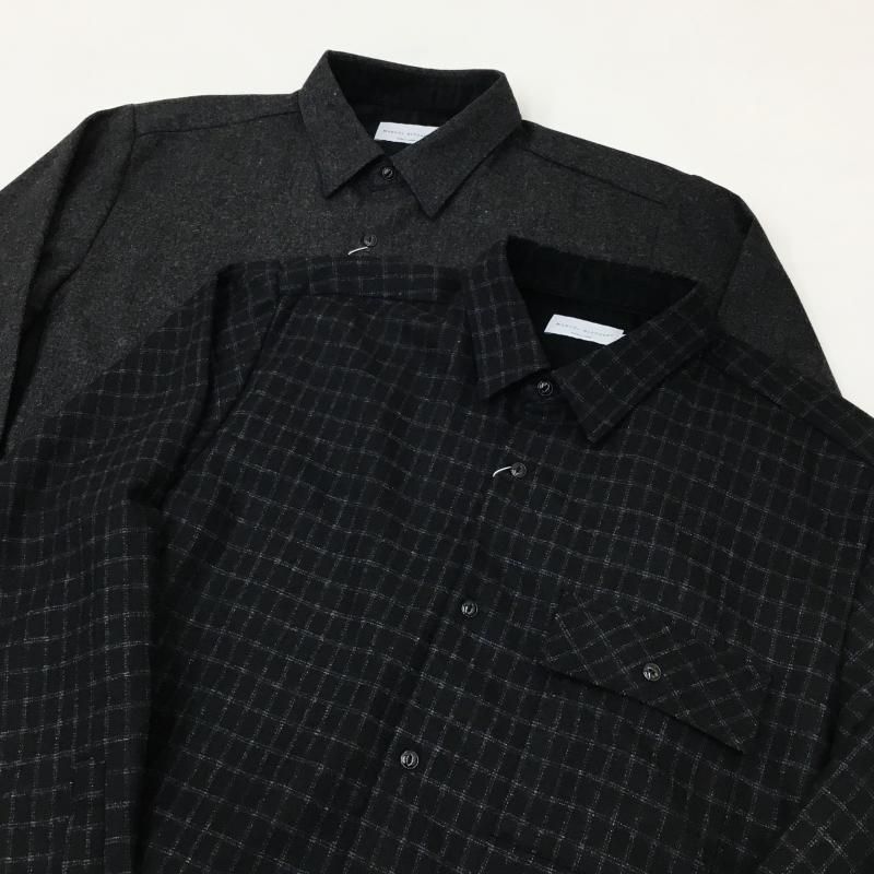  MANUAL ALPHABETBET WOOL LOOSE FIT R/C SHT(CHARCOAL)