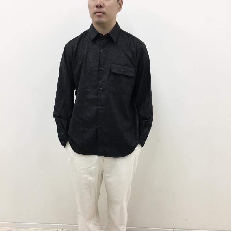  MANUAL ALPHABETBET WOOL LOOSE FIT R/C SHT(CHARCOAL)