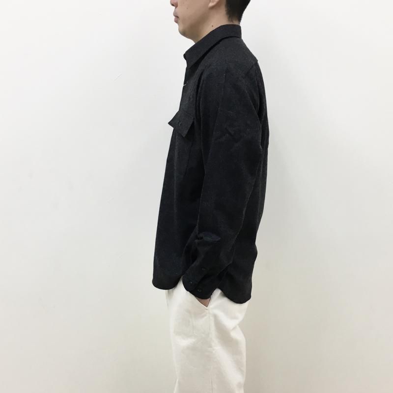  MANUAL ALPHABETBET WOOL LOOSE FIT R/C SHT(CHARCOAL)