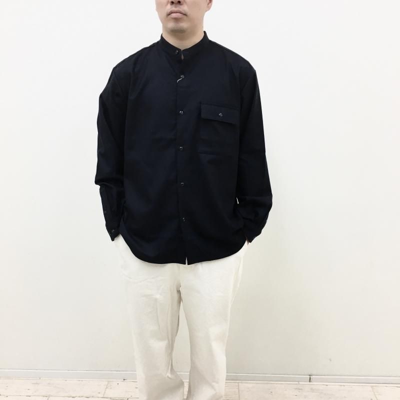  MANUAL ALPHABETBET WOOL LOOSE FIT B/C SHT(NAVY)