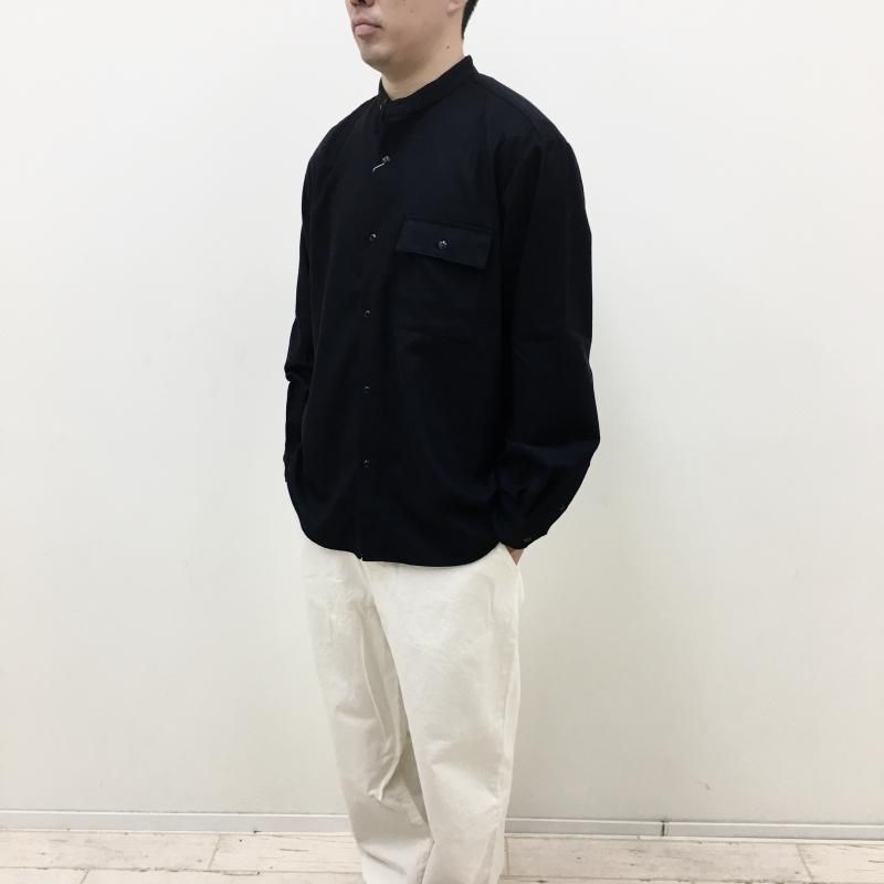  MANUAL ALPHABETBET WOOL LOOSE FIT B/C SHT(NAVY)