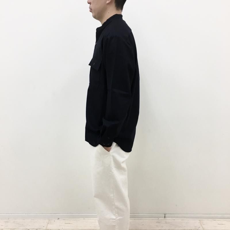  MANUAL ALPHABETBET WOOL LOOSE FIT B/C SHT(NAVY)