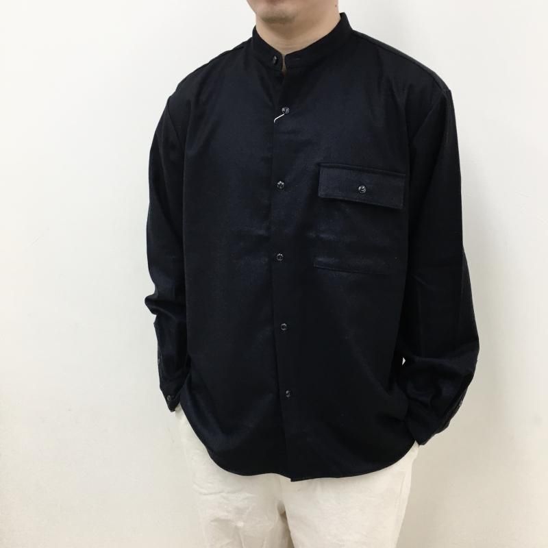  MANUAL ALPHABETBET WOOL LOOSE FIT B/C SHT(NAVY)