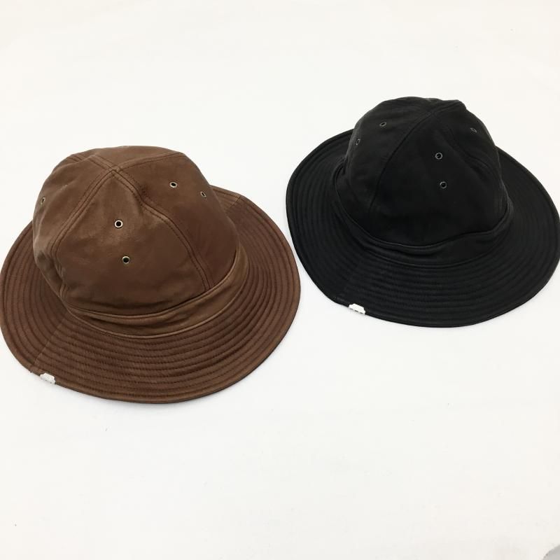  DECHO LEATHER FATIGUE HAT(BROWN/BLACK)
