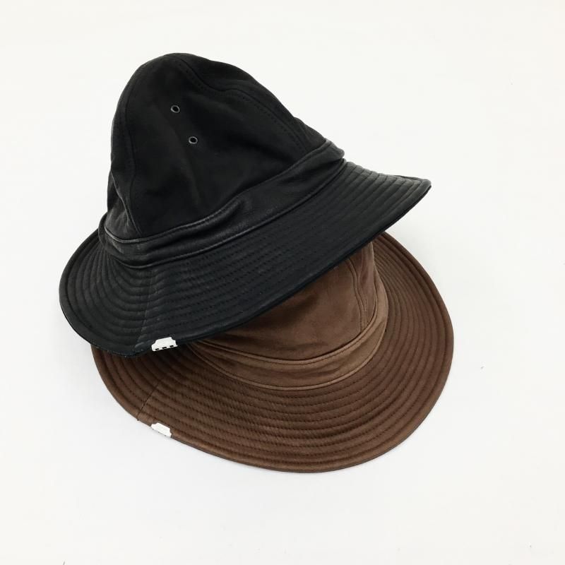  DECHO LEATHER FATIGUE HAT(BROWN/BLACK)