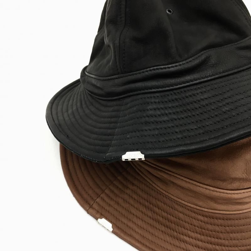  DECHO LEATHER FATIGUE HAT(BROWN/BLACK)