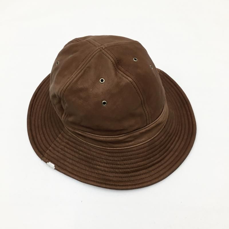  DECHO LEATHER FATIGUE HAT(BROWN/BLACK)