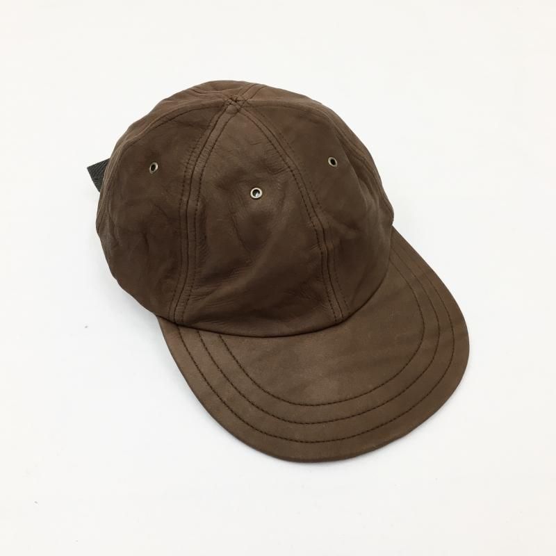  DECHO LEATHER 6 PANEL CAP(BROWN/BLACK)