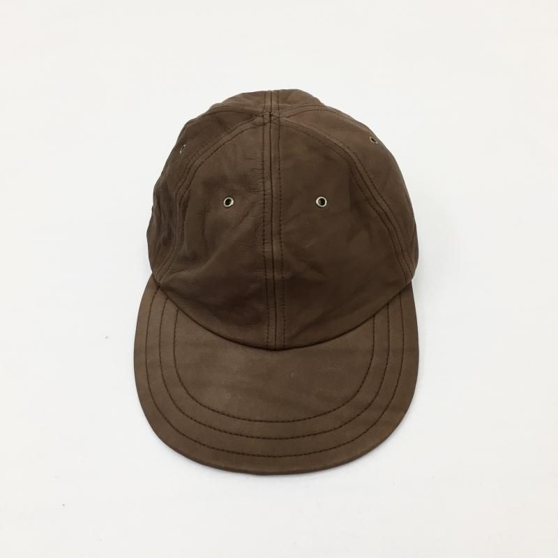  DECHO LEATHER 6 PANEL CAP(BROWN/BLACK)