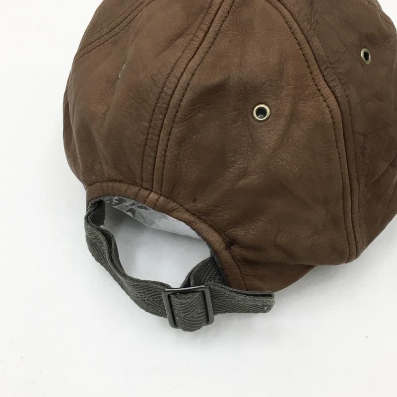  DECHO LEATHER 6 PANEL CAP(BROWN/BLACK)