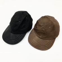  DECHO LEATHER 6 PANEL CAP(BROWN/BLACK)
