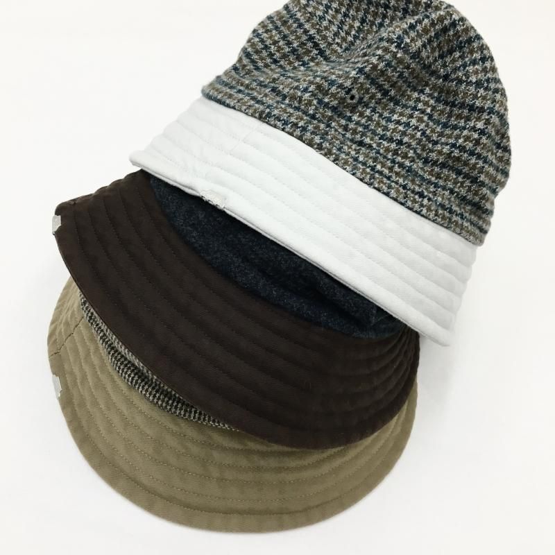  DECHO CHECK & MOLESKIN BUCKET HAT(BEIGE/GRAY/BLACK)