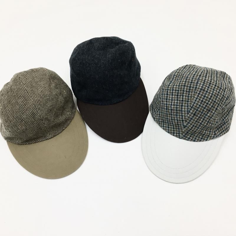 DECHO CHECK & MOLESKIN DUCKBILL JET CAP(BEIGE/GRAY/BLACK)