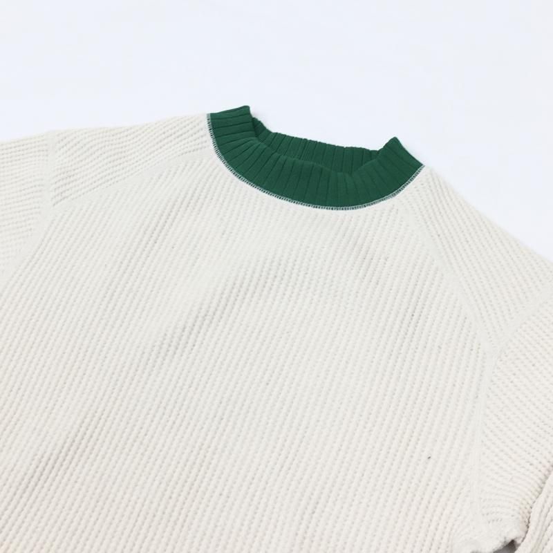  JACKMAN  Waffle Midneck (Ivory x Gree)