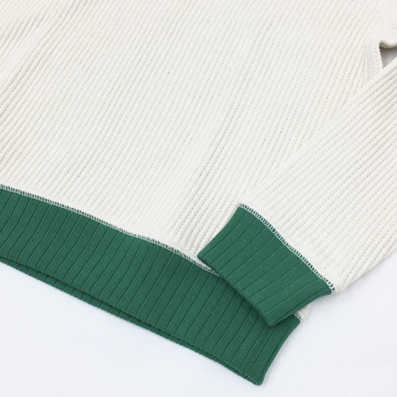  JACKMAN  Waffle Midneck (Ivory x Gree)