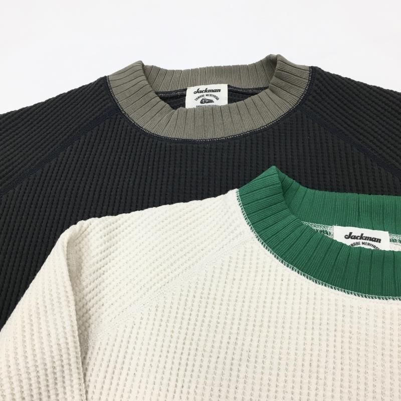  JACKMAN  Waffle Midneck (Ivory x Gree)