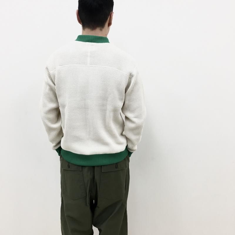  JACKMAN  Waffle Midneck (Ivory x Gree)