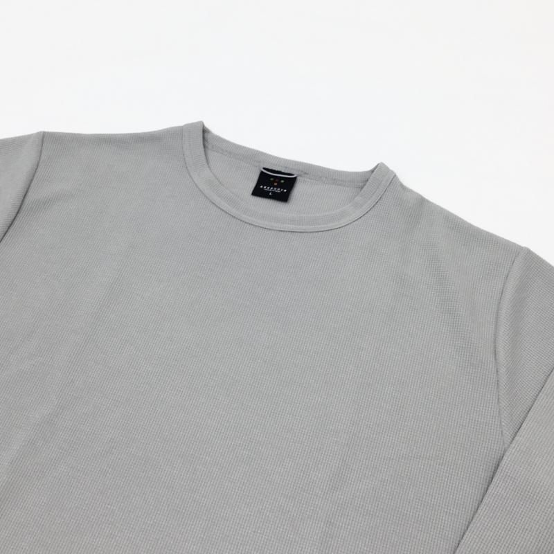  AXESQUIN QD ECO WAFFLE L/S TEE(GREY) 