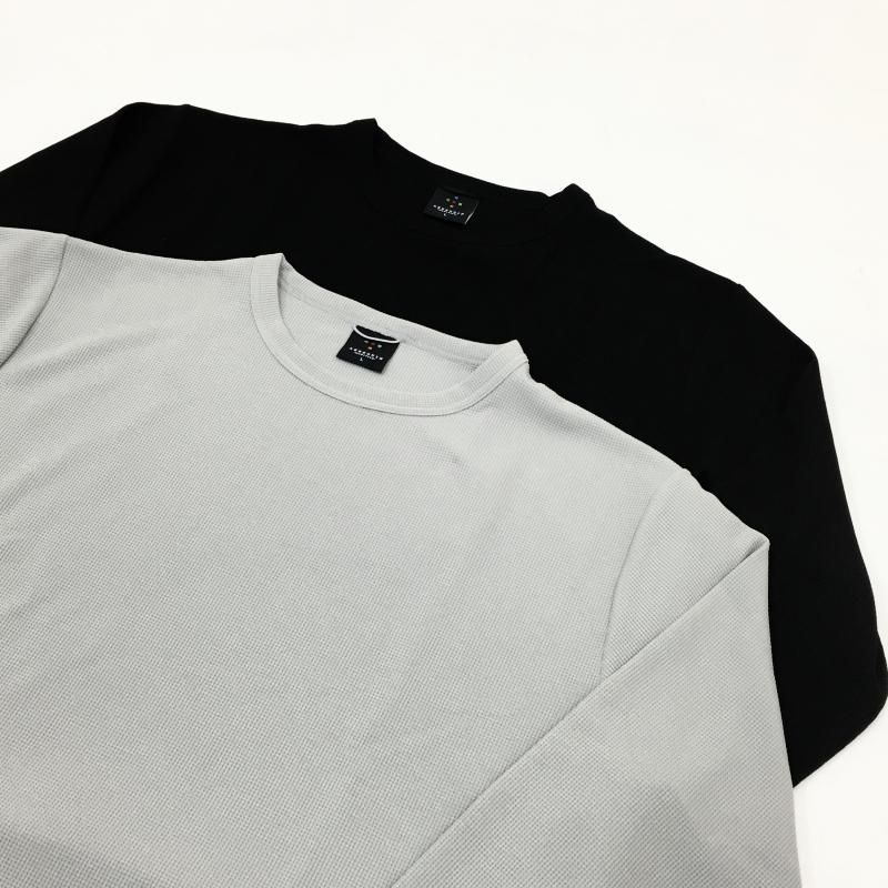  AXESQUIN QD ECO WAFFLE L/S TEE(GREY) 