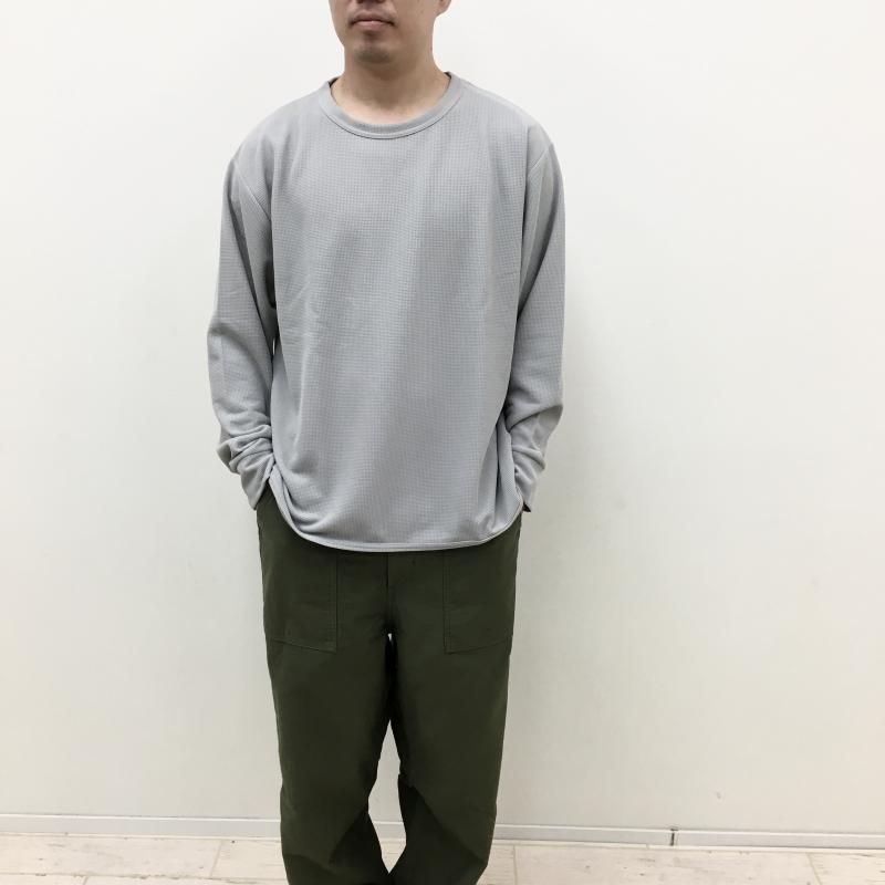  AXESQUIN QD ECO WAFFLE L/S TEE(GREY) 