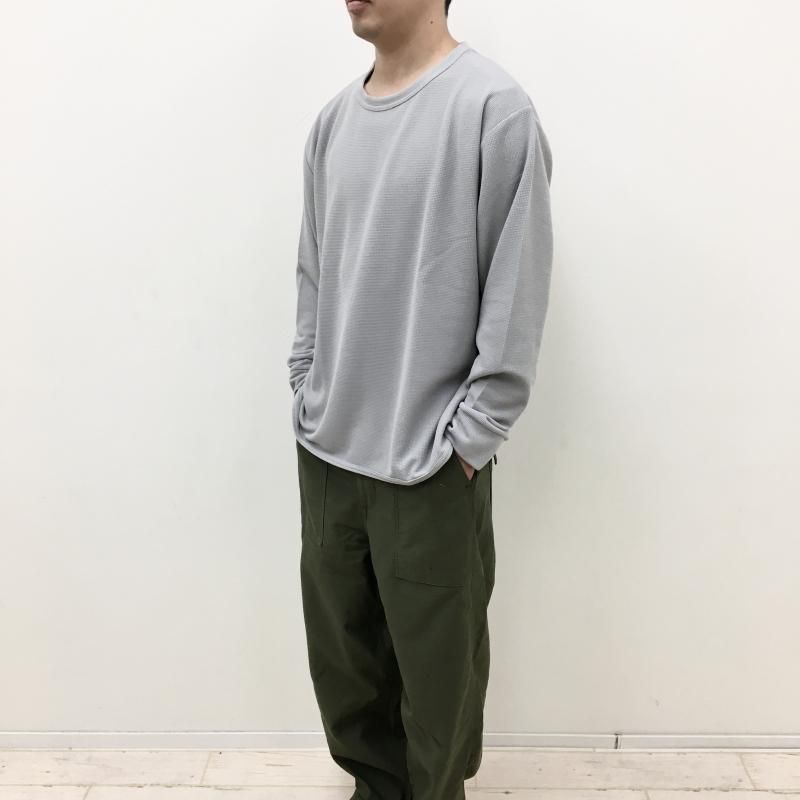  AXESQUIN QD ECO WAFFLE L/S TEE(GREY) 