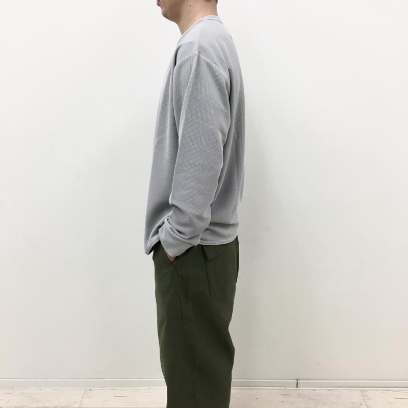  AXESQUIN QD ECO WAFFLE L/S TEE(GREY) 