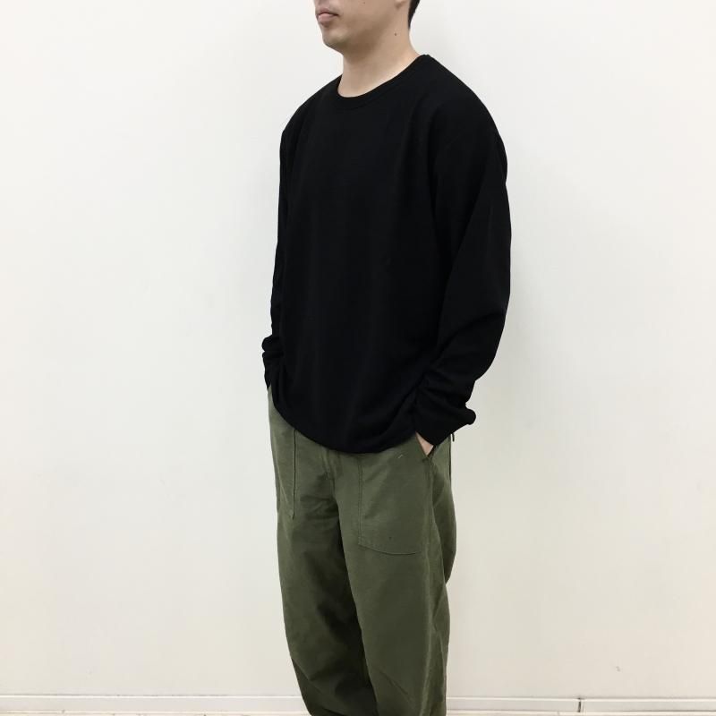  AXESQUIN QD ECO WAFFLE L/S TEE(BLACK) 