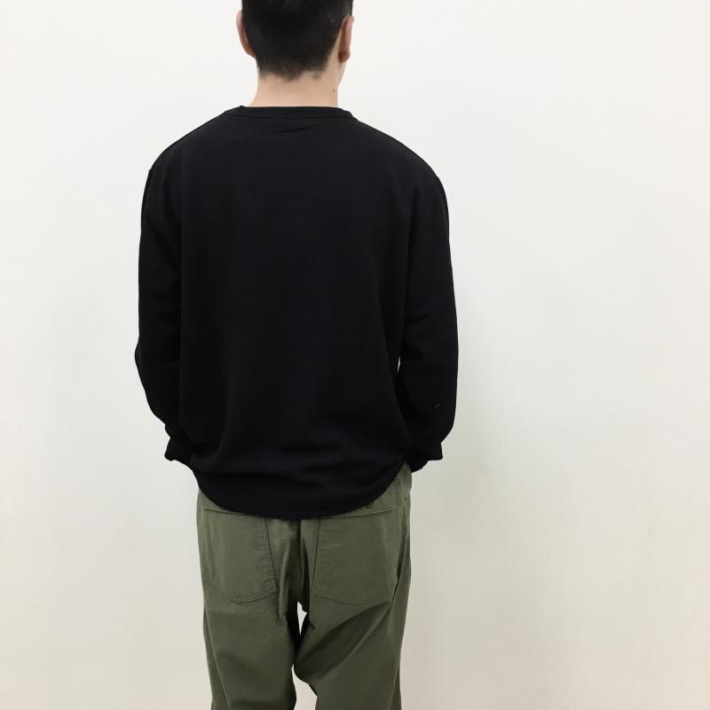  AXESQUIN QD ECO WAFFLE L/S TEE(BLACK) 