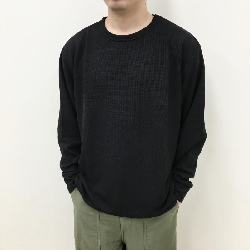  AXESQUIN QD ECO WAFFLE L/S TEE(BLACK) 