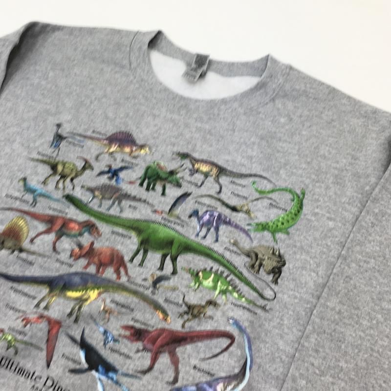  Atras PRINT CREW NECK SWEAT(Ultimate Dinosaur Guide-GRAY)