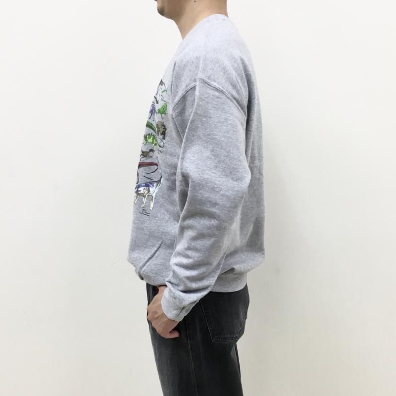  Atras PRINT CREW NECK SWEAT(Ultimate Dinosaur Guide-GRAY)