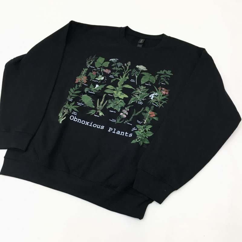  Atras PRINT CREW NECK SWEAT(Obnoxious Plints Guide-BLACK)